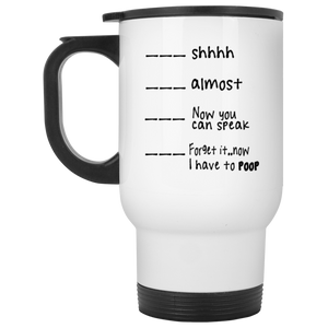 Coffee Level White Travel Mug