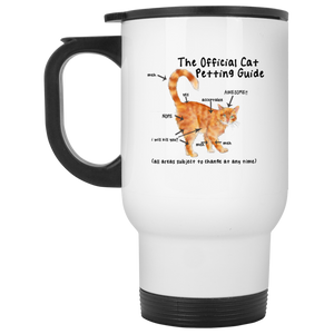 Cat Petting Guide White Travel Mug