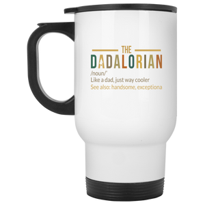 Dadalorian White Travel Mug