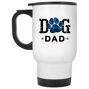 Dog Dad White Travel Mug