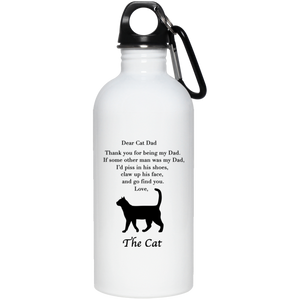 Dear Cat Dad Stainless Steel Water Bottle