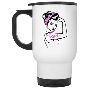 Rosie Hope White Travel Mug