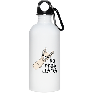 No Problama White Stainless Steel Water Bottle