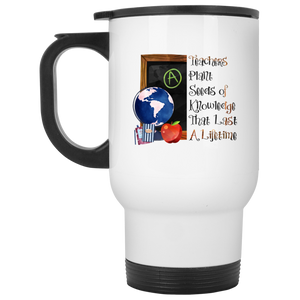 Teachers Plant Seeds White Travel Mug