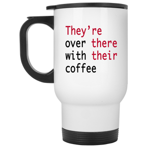 Grammar Police White Travel Mug