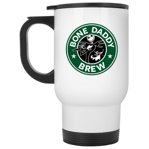 Bone Daddy Brew White Travel Mug