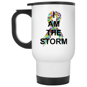 I Am the Storm White Travel Mug
