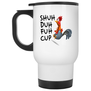 Shuh Duh Fuh Cup Rooster White Travel Mug