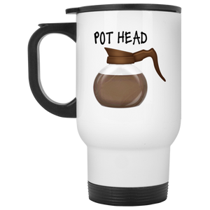 Pot Head White Travel Mug