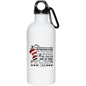 Teachers Care Stainless Steel Water Bottle