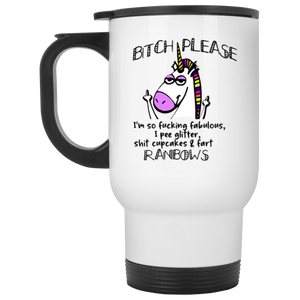 Bitch Please White Travel Mug