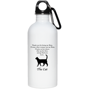Dear Cat Mom Stainless Steel Water Bottle