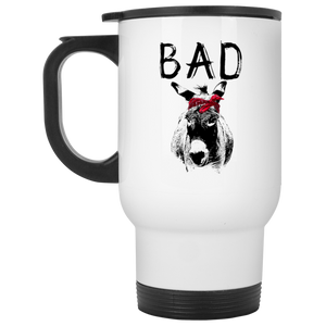 Bad Ass White Travel Mug