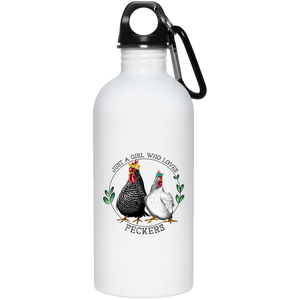 Just a Girl Who Loves Peckers Stainless Steel Water Bottle