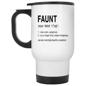 Faunt White Travel Mug