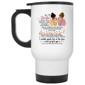 Besties White Travel Mug