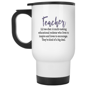 Teacher Definition White Travel Mug