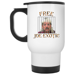 Free Joe Exotic White Travel Mug